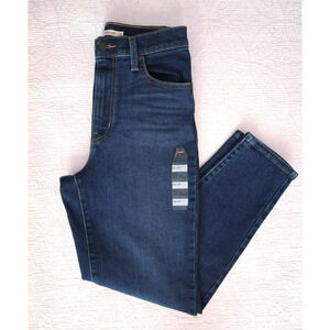 Levi's Red Tab High Waisted Mom Jeans Tapered Leg Dark Wash 26 x 27